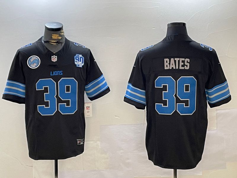 Men Detroit Lions 39 Bates Black three generations 2024 Nike Limited NFL Jersey style 4
